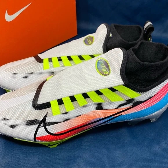Nike Vapor Edge Pro 360 Football Cleat White Volt OBJ (DR5398-100) Size 13 NEW